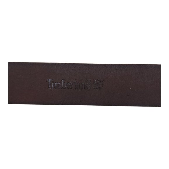 Timberland Mens Full Grain Leather Belt XL 42/44 Brown Brass Buckle 1 1/2" Wide - Picture 16 of 16